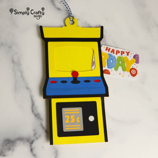 Arcade Gift Card Holder SVG