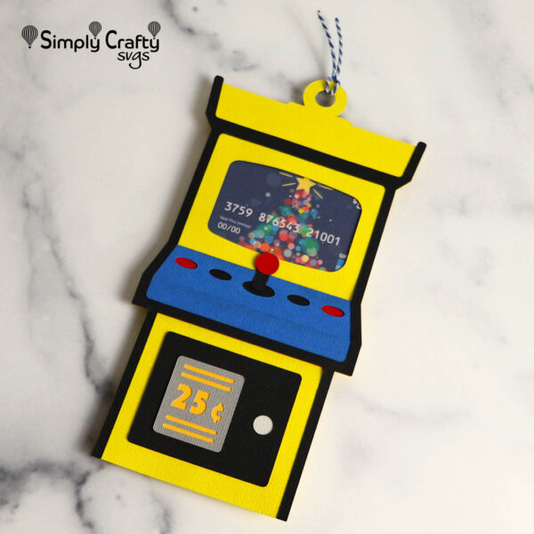 Arcade Gift Card Holder SVG