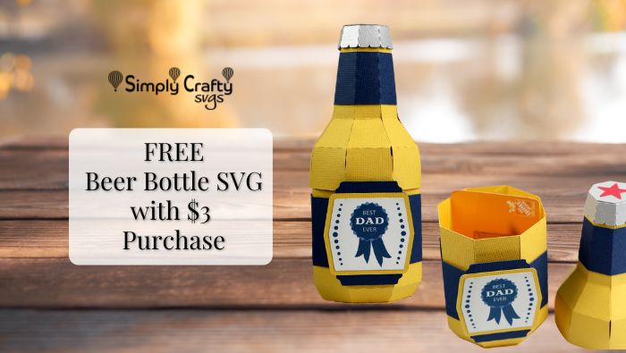 FREE Beer Bottle Box SVG File with Purchase