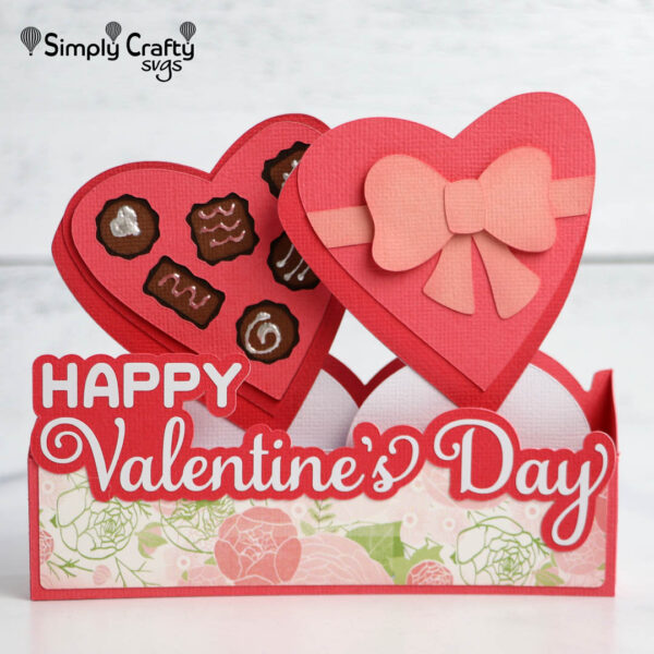 Heart Chocolate Box Card SVG