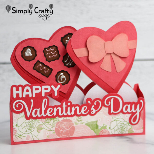 Heart Chocolate Box Card SVG