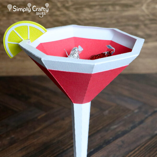 3D Martini Glass SVG