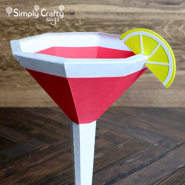 3D Martini Glass SVG