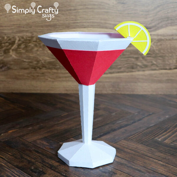 3D Martini Glass SVG