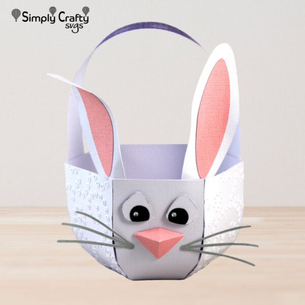 3D Bunny Easter Basket SVG