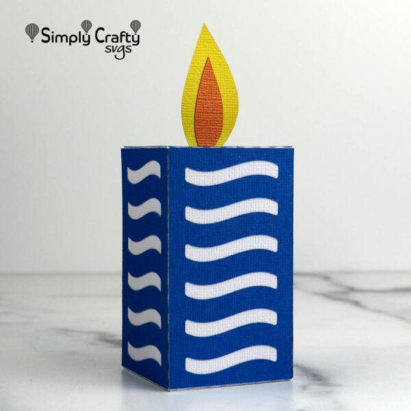 Square Birthday Candle Box SVG