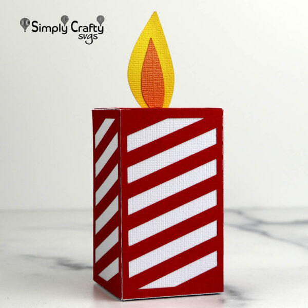 Square Birthday Candle Box SVG