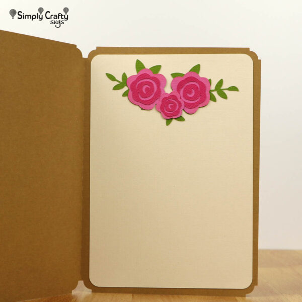 Birthday Cake with Flowers Card SVG