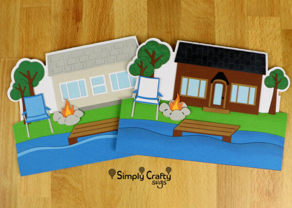 Lake Cabin Card SVG