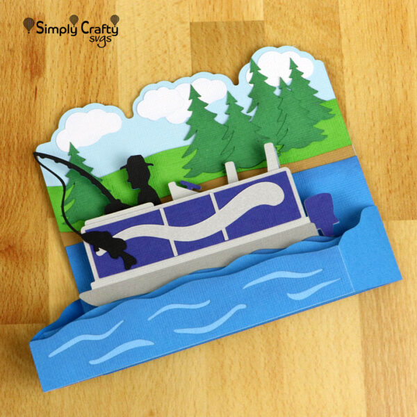 Pontoon Lake Card SVG