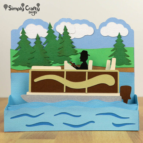 Pontoon Lake Card SVG