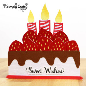 Strawberry Cake Card SVG