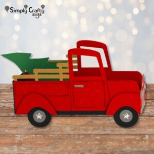 Christmas Tree Delivery Box Card SVG