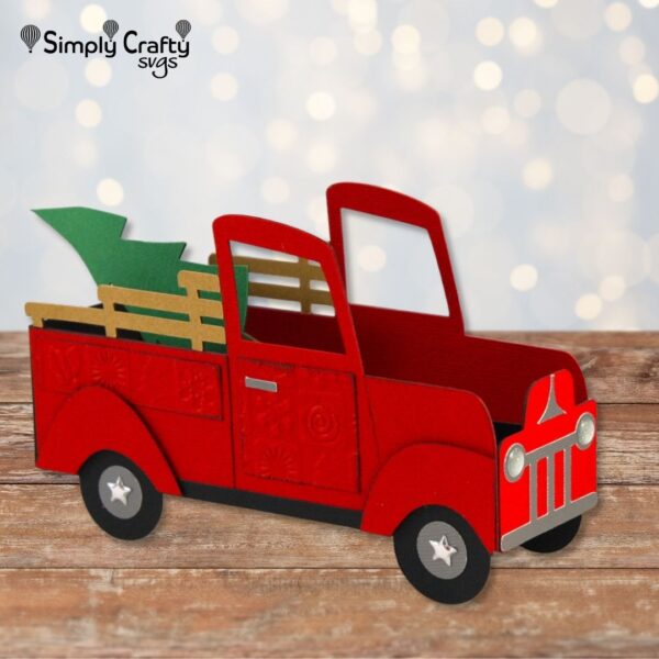 Christmas Tree Delivery Box Card SVG