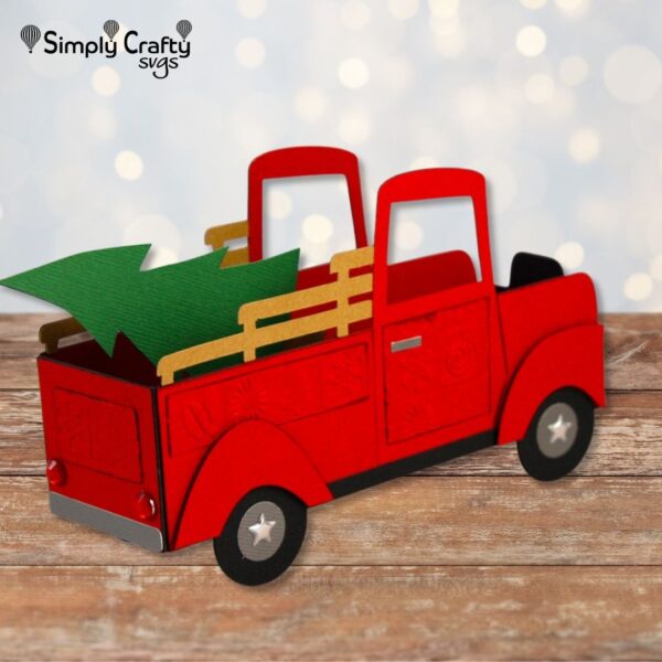 Christmas Tree Delivery Box Card SVG
