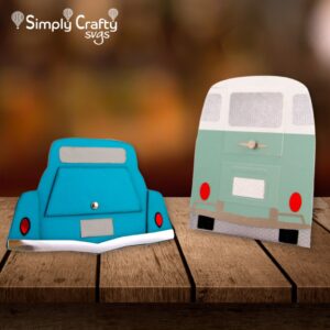 Classic Car Trunk Card Set SVG