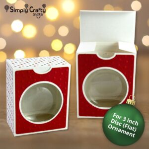 3 inch Disc Ornament Box SVG