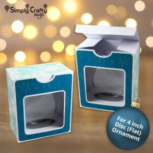 4 inch Disc Ornament Box SVG