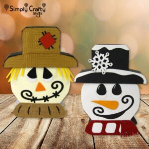 Reversible Scarecrow Snowman SVG