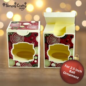 2.5 inch Round Ball Ornament Box SVG