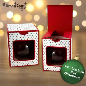 3.25 inch Round Ball Ornament Box SVG