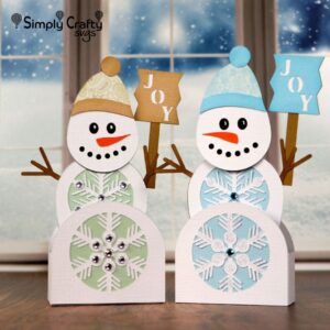 Wintery Snowman Card and Box SVG