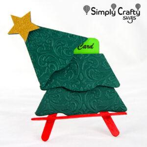 Christmas Tree Gift Card Holder SVG