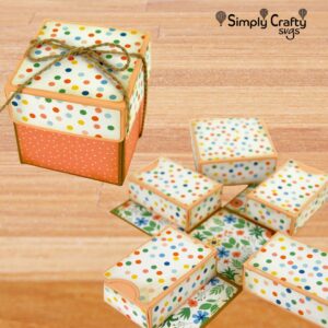 Explosion Box with 4 Boxes SVG