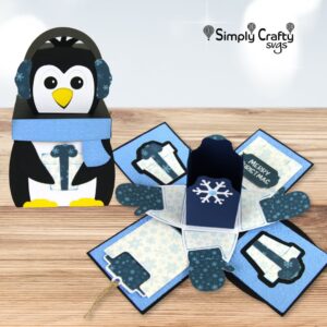 Penguin Explosion Box SVG