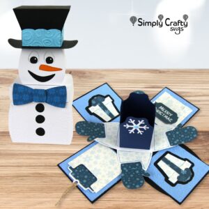 Snowman Explosion Box SVG