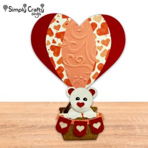 Bear in a Balloon Card SVG