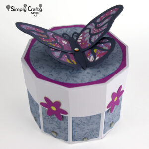 Resting Butterfly Gift Box SVG